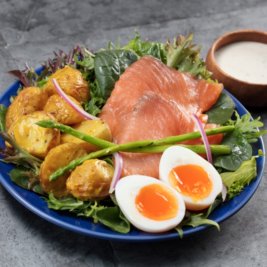 Smoked Salmon with Potato Salad